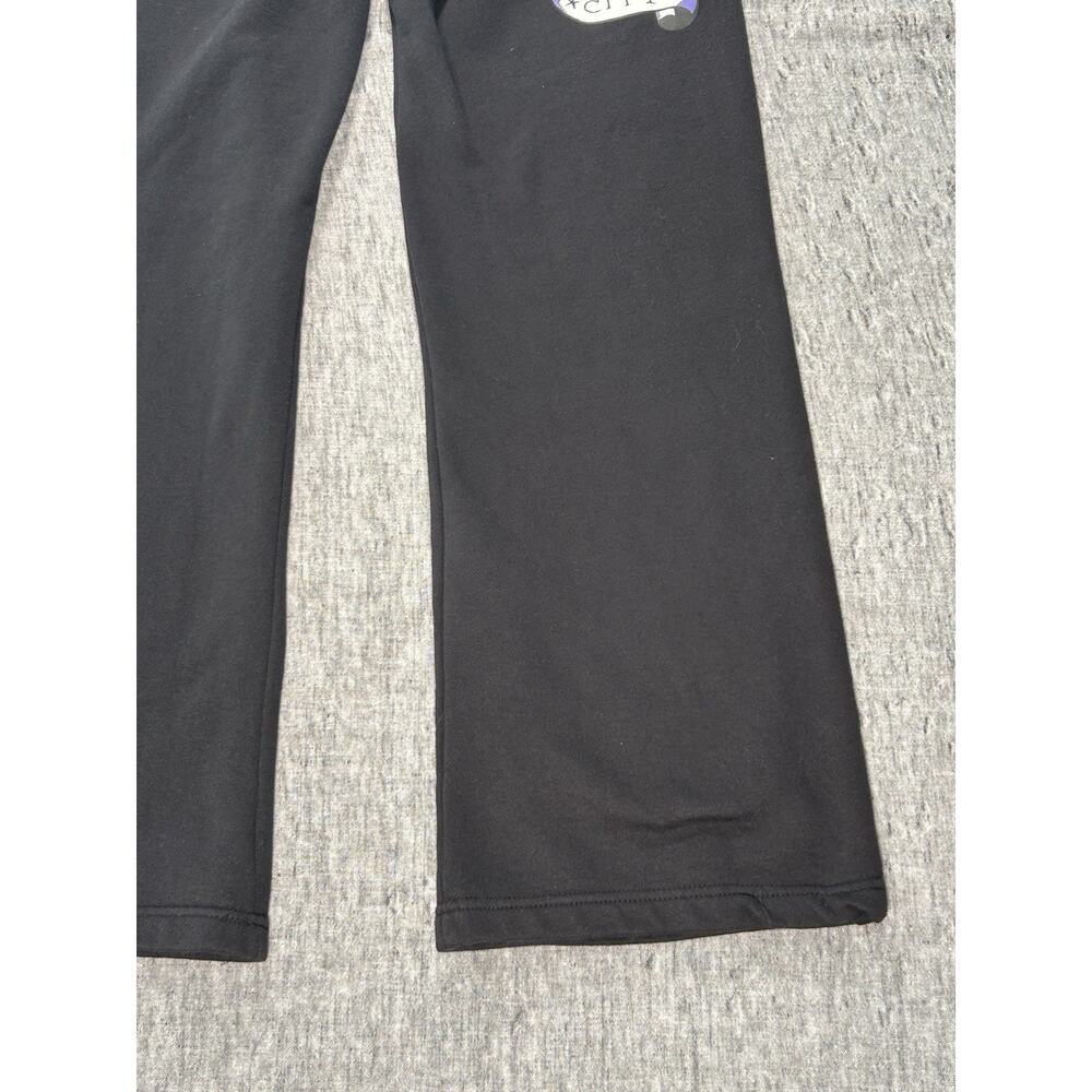 Ed Hardy Sweatpants Womens Large 32" Black Fleece Flare Y2K Tattoo Streetwear - Picture 15 of 15
